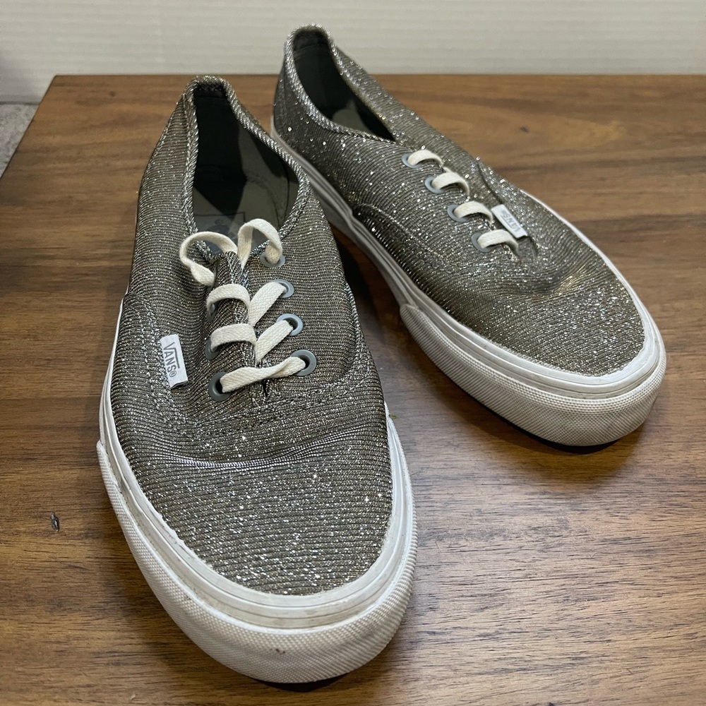 Silvery glitter Vans